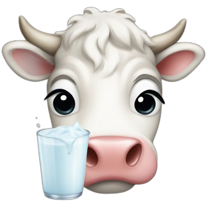 crying-cow-drinking-milk emoji