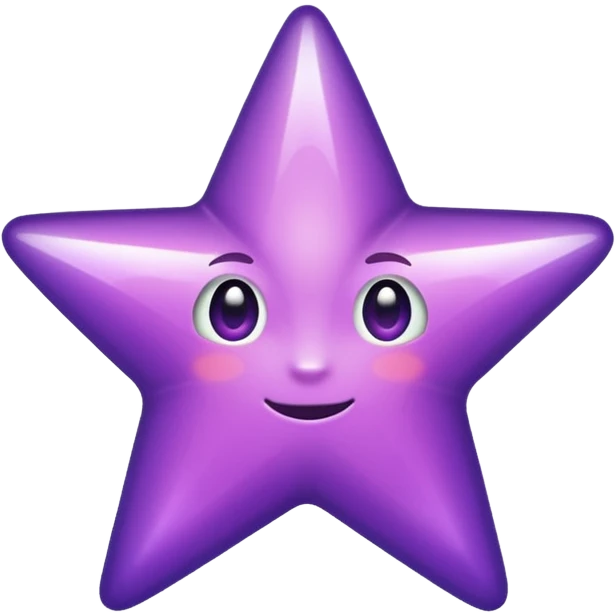 Purple shiny star emoji