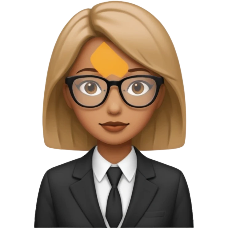 women in suits wearing glasses emoji