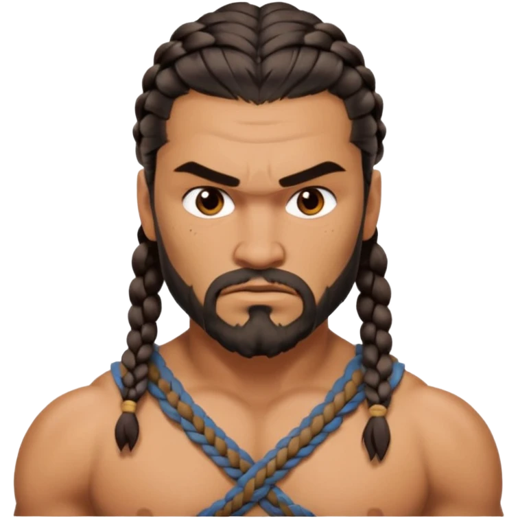 Khal Drogo  wihtout crown   from Games of throne character face only front face emoji