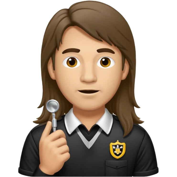 long-haired referee emoji