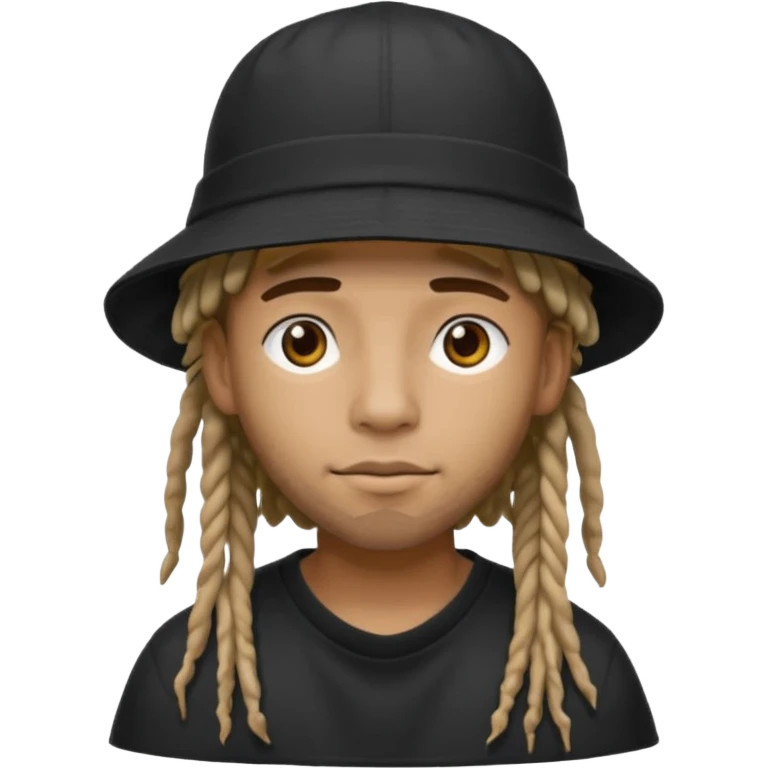 dreadlocks Street artist with blackbucket hat emoji