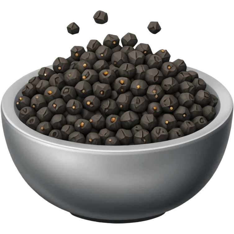 bowl of coarse black pepper emoji