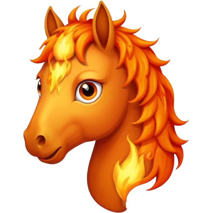 Scared fire horse emoji  emoji
