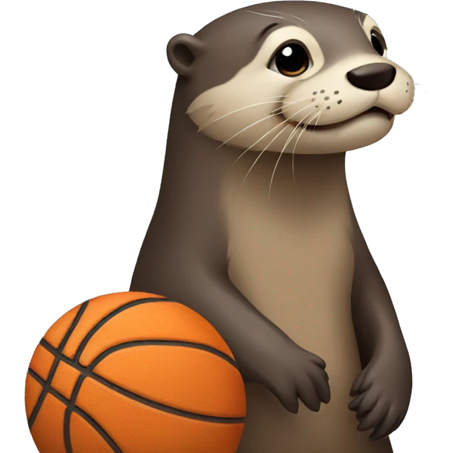 Otter watching basketball emoji