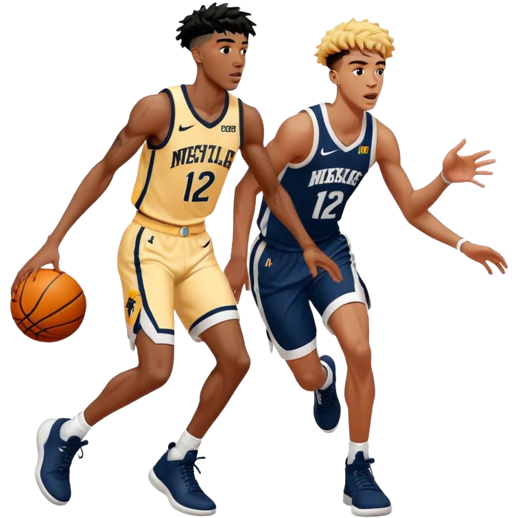 ja morant playing basketball with anthony edwards  emoji