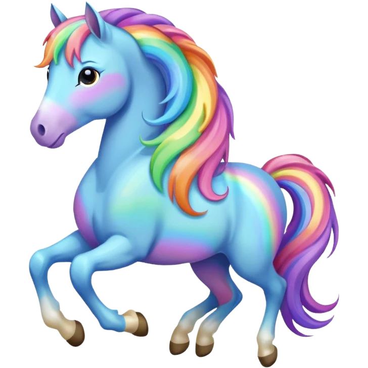 Horse with pastel rainbows emoji