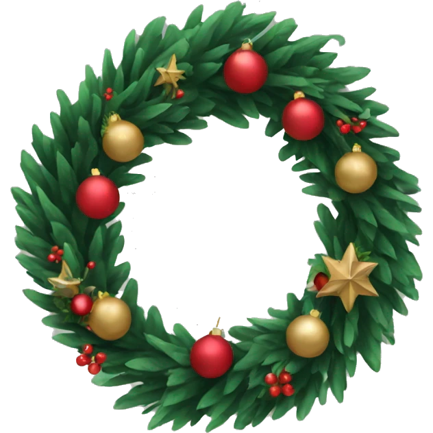 Christmas wreath emoji