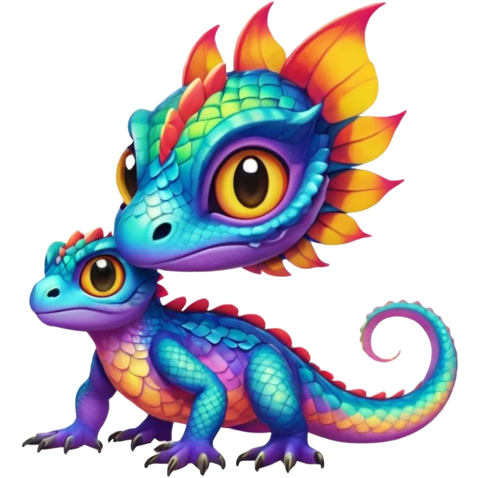 Colorful fantasy Fakémon-Creature (full body)  emoji