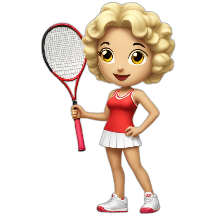Betty boop rubia tennis emoji