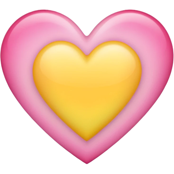 Ombré pink and yellow heart emoji