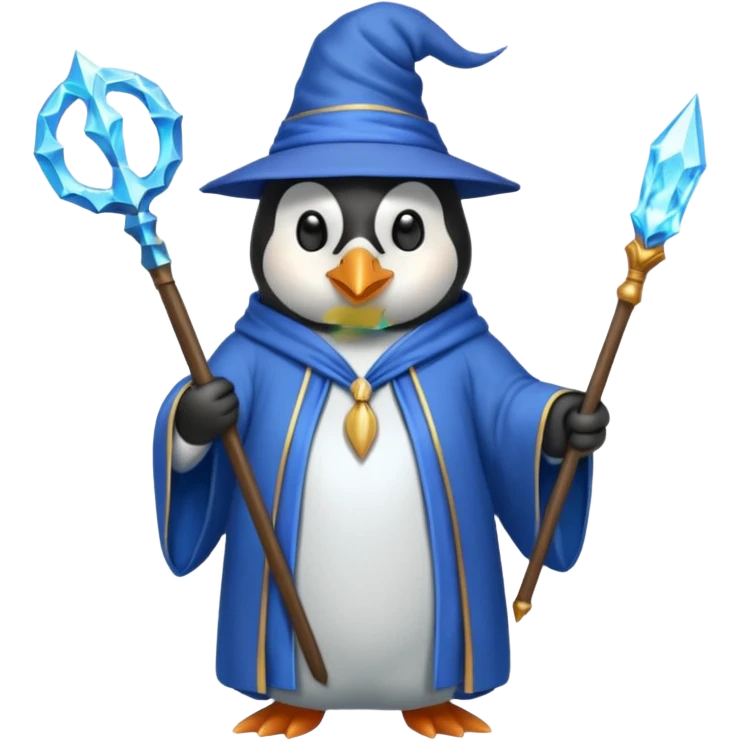 Penguin Wizard emoji