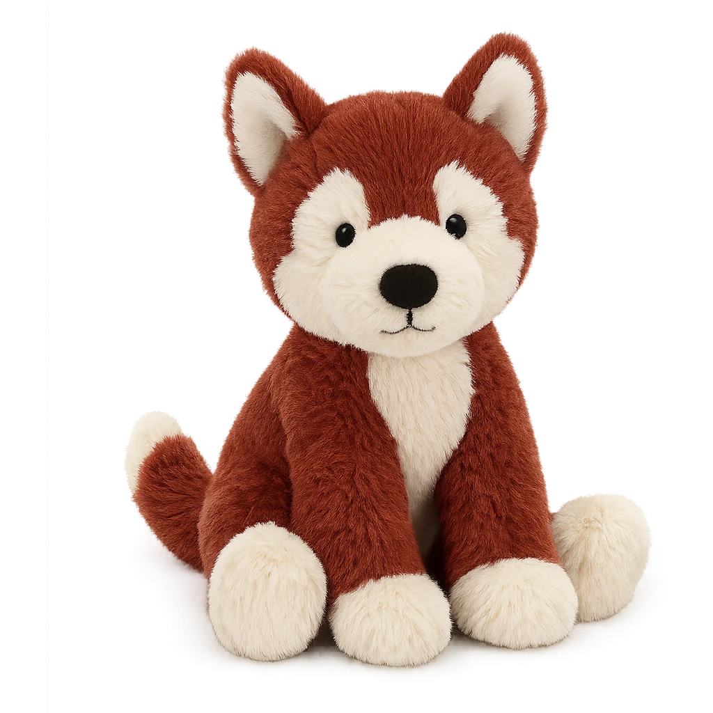 jellycat stuffed plush red siberian husky puppy emoji