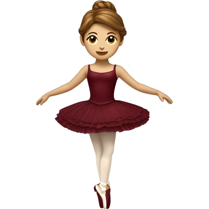 burgundy music box with white ballerina standing back emoji