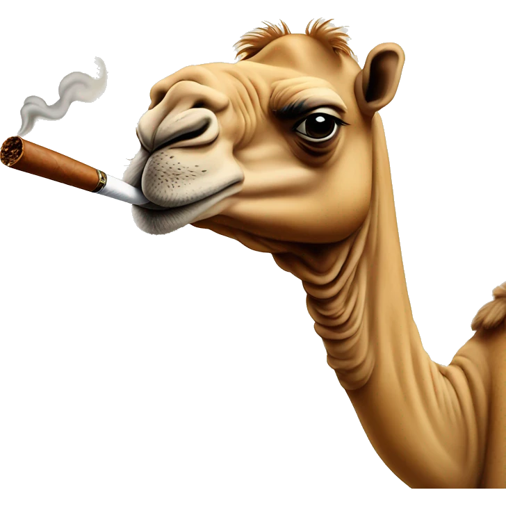 Camel smoking cigar emoji