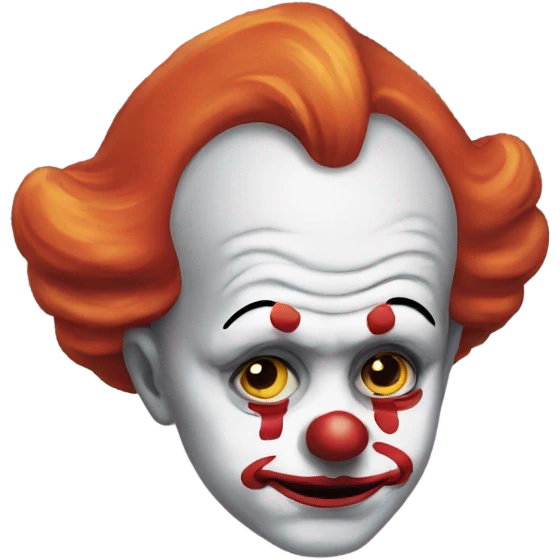 clown sad emoji, minimalistic  emoji