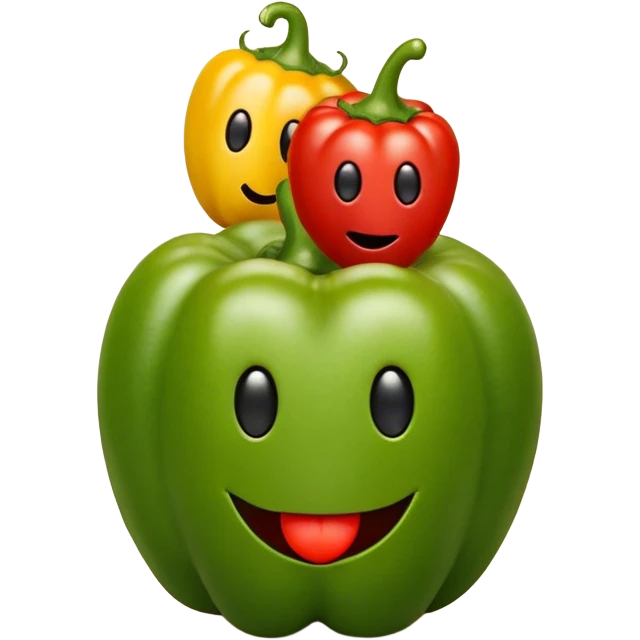 Maak vijf kleine emoticons die pittigheid tonen, van mild tot extreem heet, met chili’s en gezichten. emoji