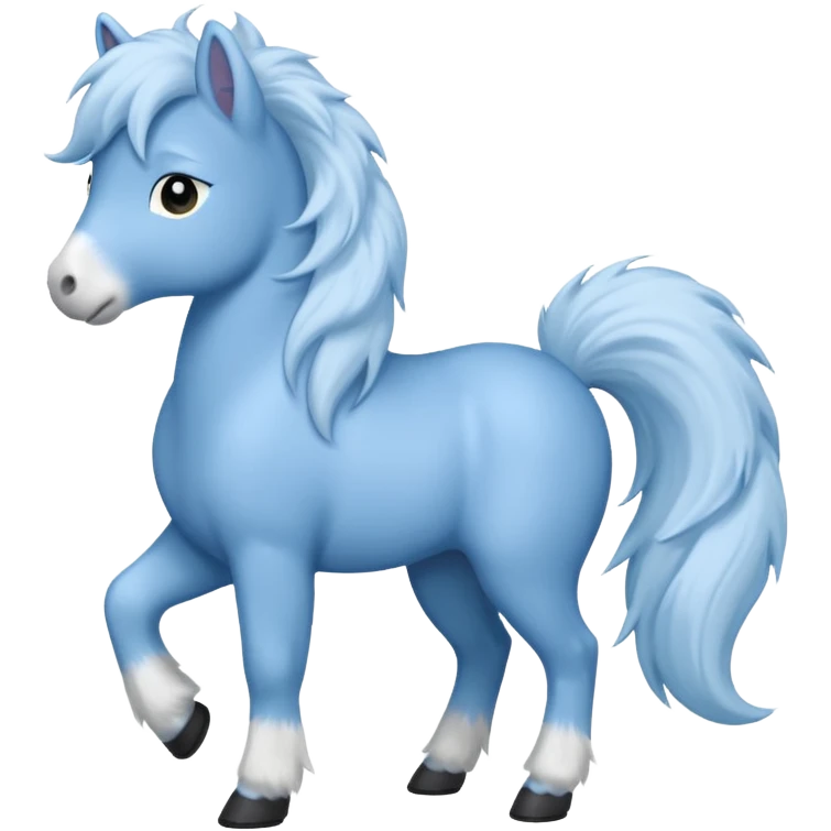 Blue pony emoji