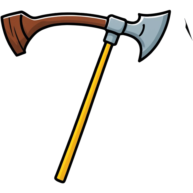 cartoon sticker of a head with a hammer hitting it, expressive face emoji
