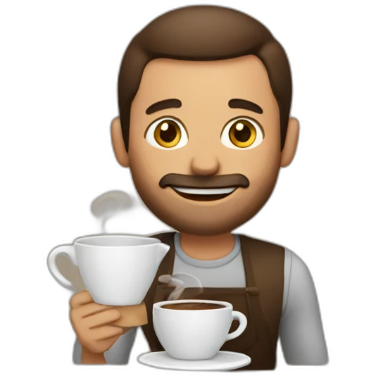 Man making coffee emoji