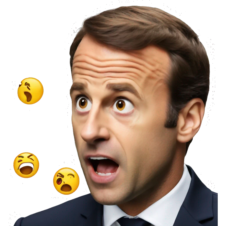 Macron shocked emoji