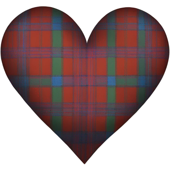 Scottish plaid heart emoji