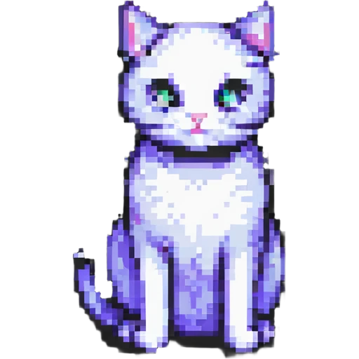 A pixel art style image of a cat. emoji