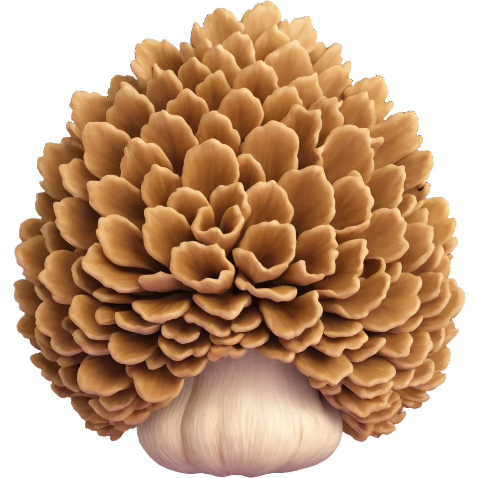 maitake hen of the woods mushroom cluster emoji
