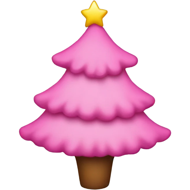 Pink Christmas tree  emoji