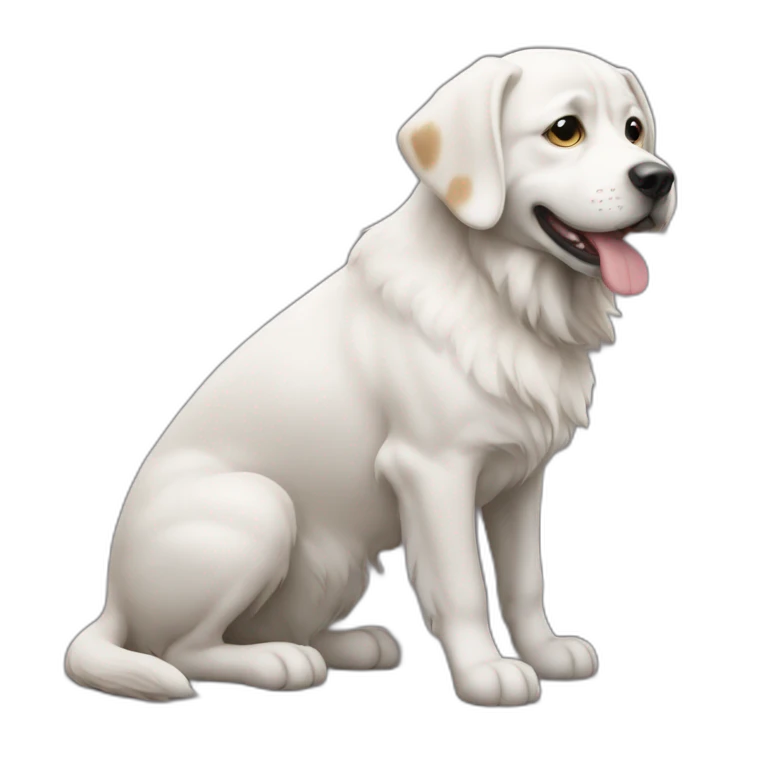 Un chat sur un chien sur un âne emoji