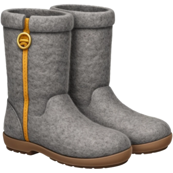 felt boots made entirely of felted wool without soles emoji