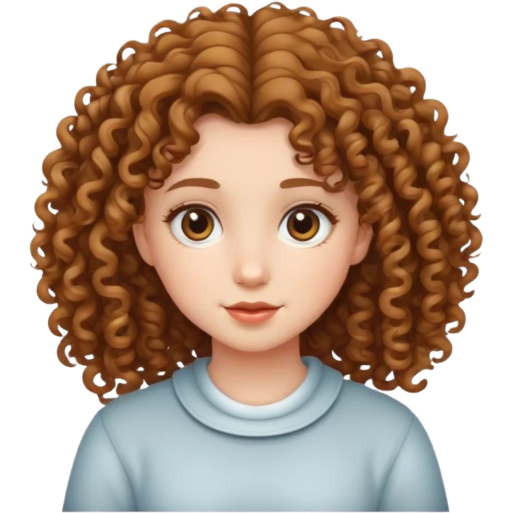 Girl hair curly cute emoji