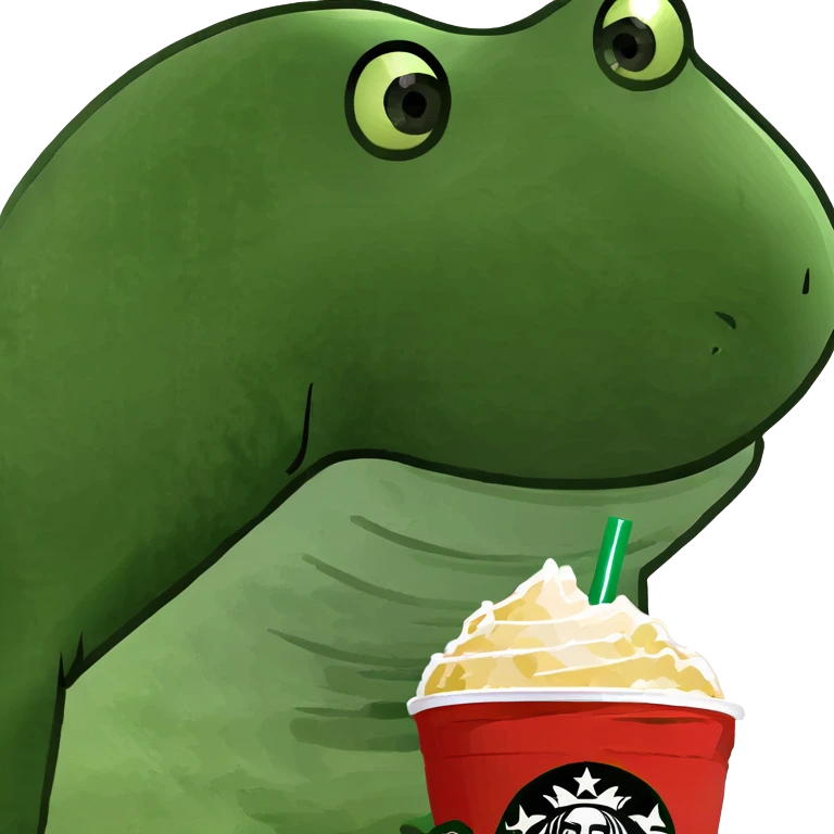 Shark drinking a Starbucks  emoji