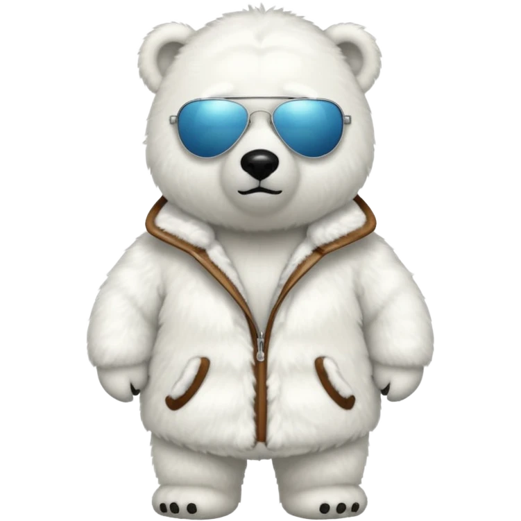 Polar bear with aviators emoji