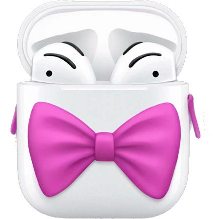 AirPod beats with bows emoji