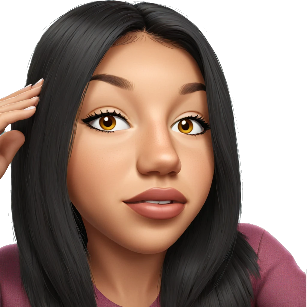 realistic portrait of girl emoji