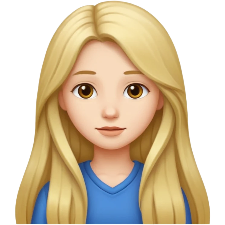 Chica con pelo largo emoji
