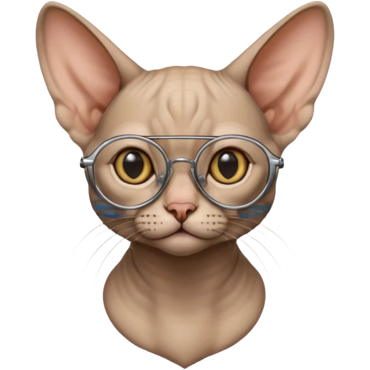 sfenks cat with glasses emoji