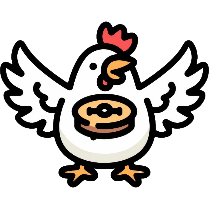 scared white hen holding nest of hay in wings emoji