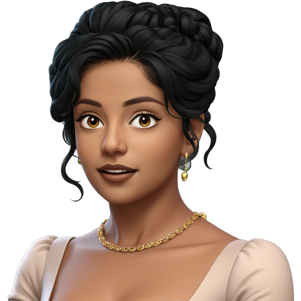 elegant girl in black dress emoji