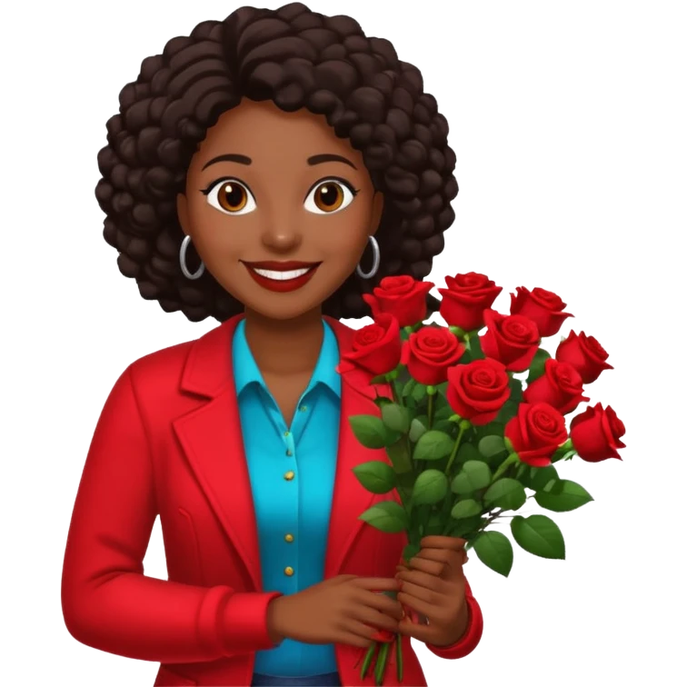 Street Flower Seller black woman  emoji