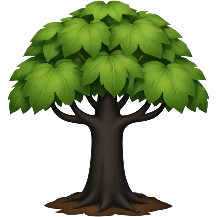 Un trébol de 5 hojas totalmente negro emoji