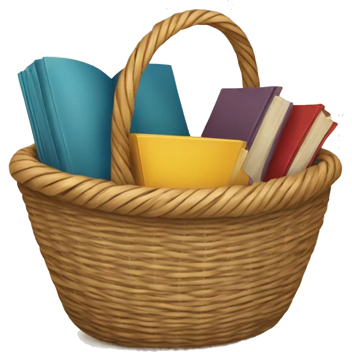 basket with books inside  emoji