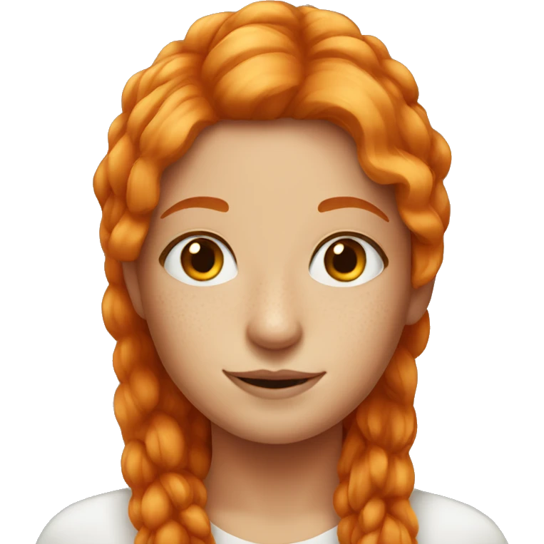 Long orange hair girl with freckles  emoji