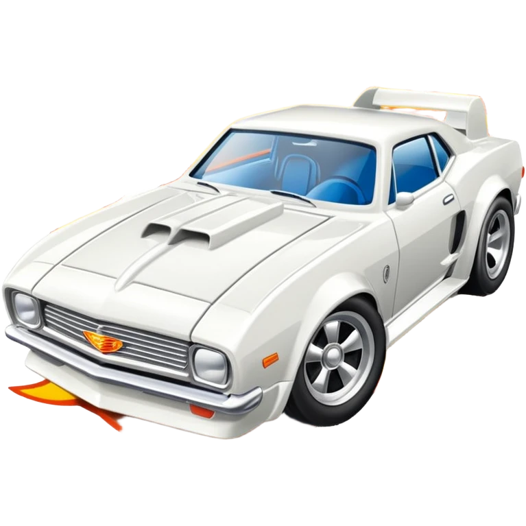 Машинка HotWheels белого цвета в классической упаковке HotWheels. emoji