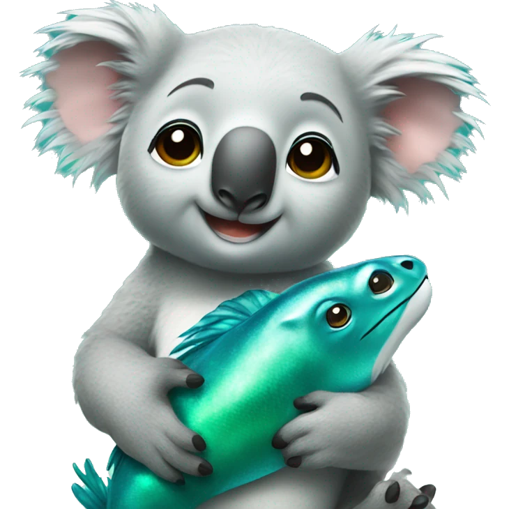koala with mermaid emoji