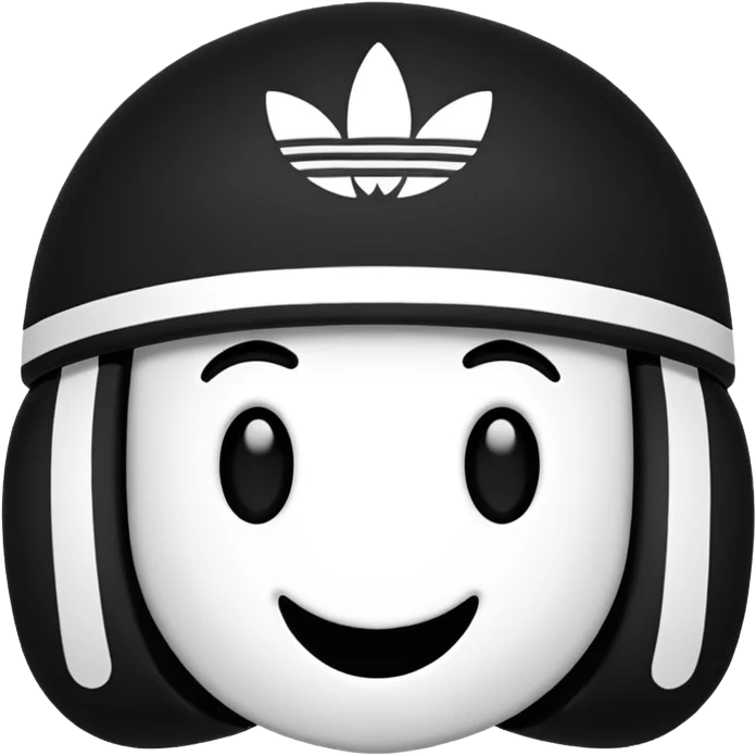 Adidas white stripes black emoji emoji