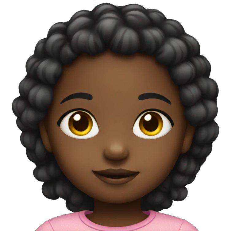 black toddler girl emoji