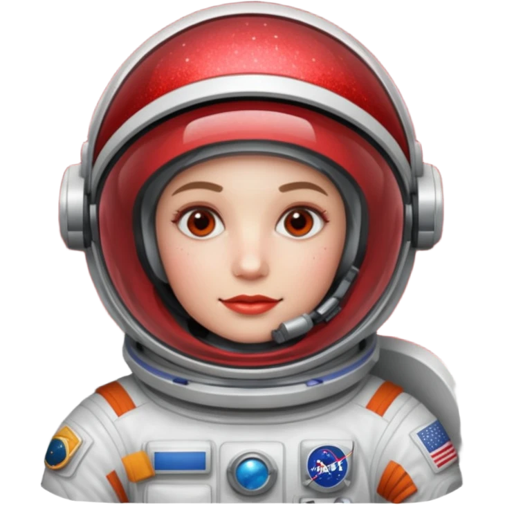 red glitter astronaut emoji