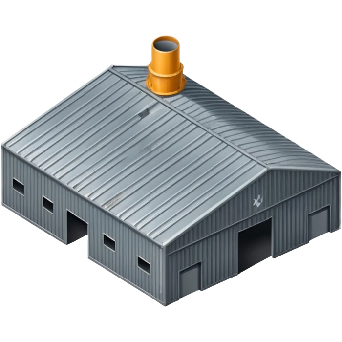 military steel hangar isometry view emoji